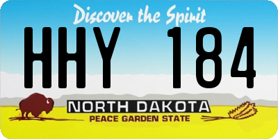 ND license plate HHY184