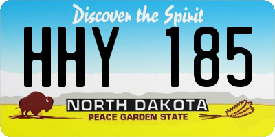 ND license plate HHY185