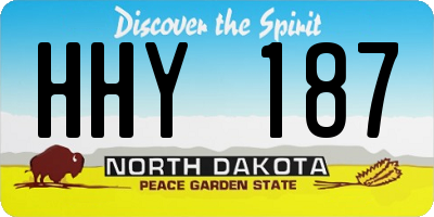 ND license plate HHY187