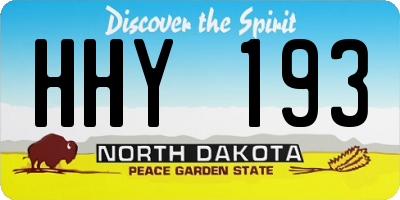 ND license plate HHY193