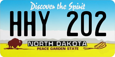ND license plate HHY202