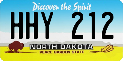 ND license plate HHY212