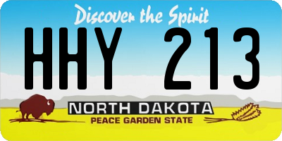 ND license plate HHY213