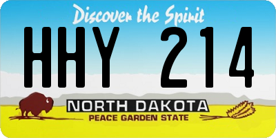 ND license plate HHY214