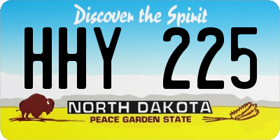 ND license plate HHY225