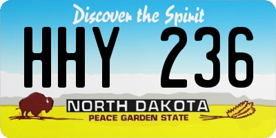 ND license plate HHY236