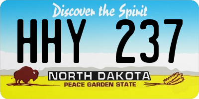 ND license plate HHY237