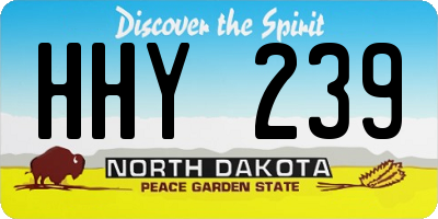 ND license plate HHY239