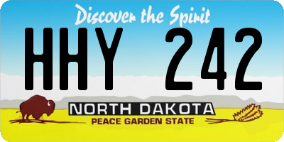 ND license plate HHY242