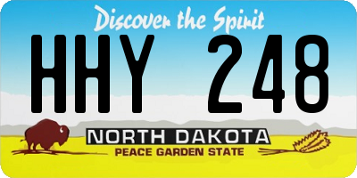ND license plate HHY248