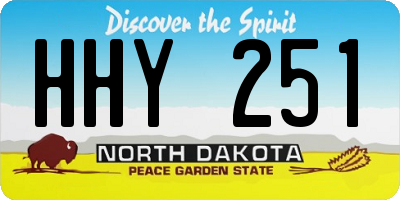 ND license plate HHY251