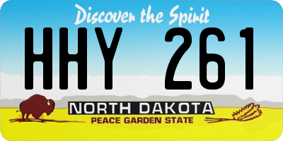 ND license plate HHY261