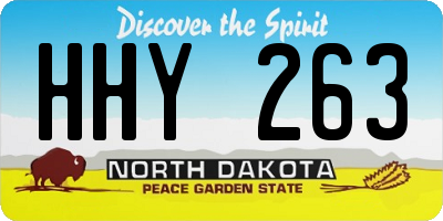 ND license plate HHY263