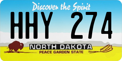 ND license plate HHY274