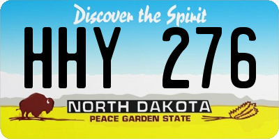ND license plate HHY276