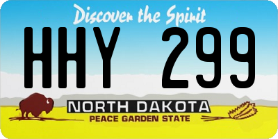 ND license plate HHY299