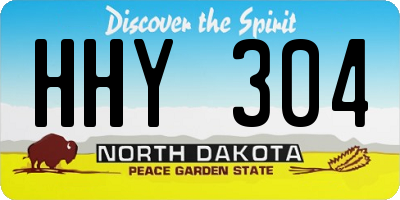 ND license plate HHY304