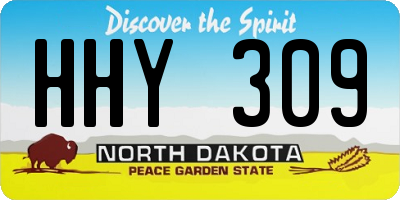 ND license plate HHY309