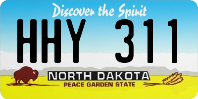 ND license plate HHY311