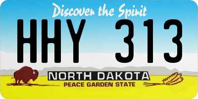ND license plate HHY313