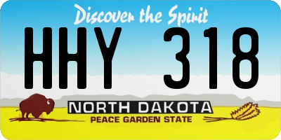 ND license plate HHY318