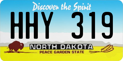 ND license plate HHY319