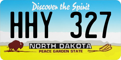 ND license plate HHY327