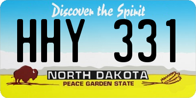 ND license plate HHY331