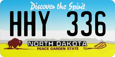 ND license plate HHY336