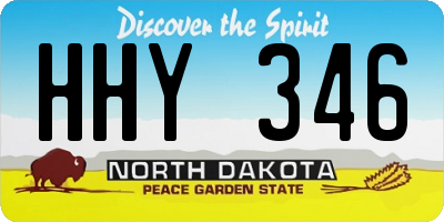 ND license plate HHY346