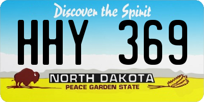ND license plate HHY369