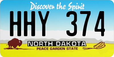 ND license plate HHY374