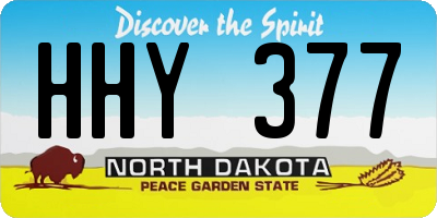 ND license plate HHY377