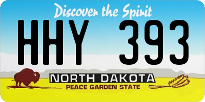 ND license plate HHY393