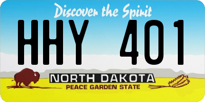 ND license plate HHY401
