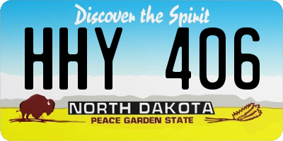 ND license plate HHY406