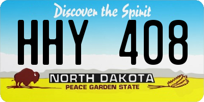 ND license plate HHY408