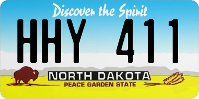 ND license plate HHY411