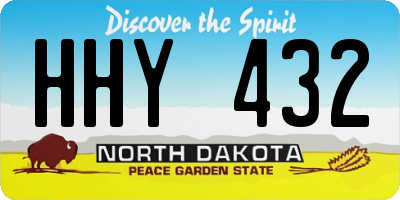 ND license plate HHY432