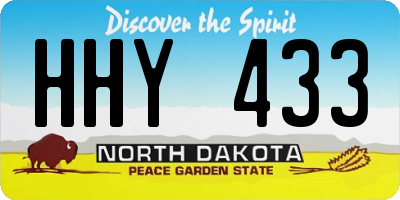 ND license plate HHY433