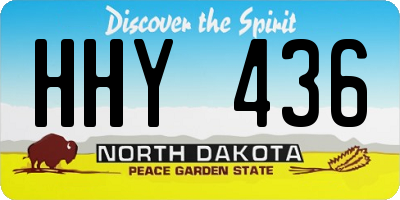 ND license plate HHY436