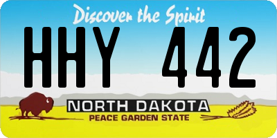 ND license plate HHY442