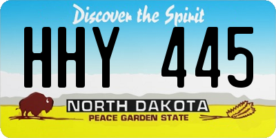 ND license plate HHY445
