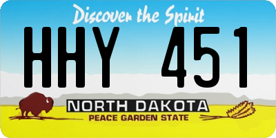 ND license plate HHY451