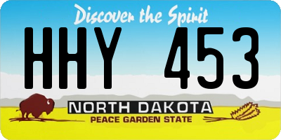 ND license plate HHY453
