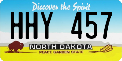 ND license plate HHY457