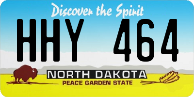 ND license plate HHY464