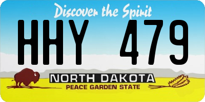 ND license plate HHY479