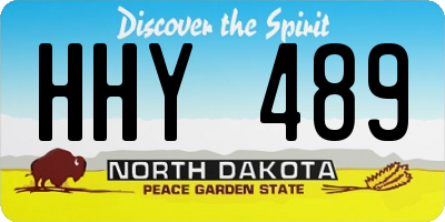 ND license plate HHY489