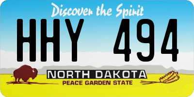 ND license plate HHY494